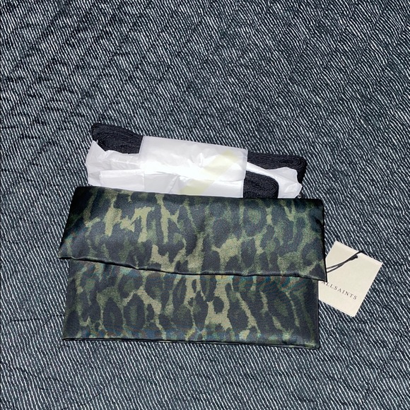 All Saints Green and Black Leopard Crossbody Bag - Picture 7 of 8